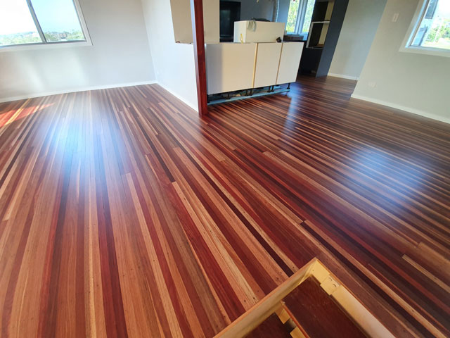 polished timber floor at Karalee