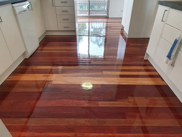 polished timber floor at Redbank Plains