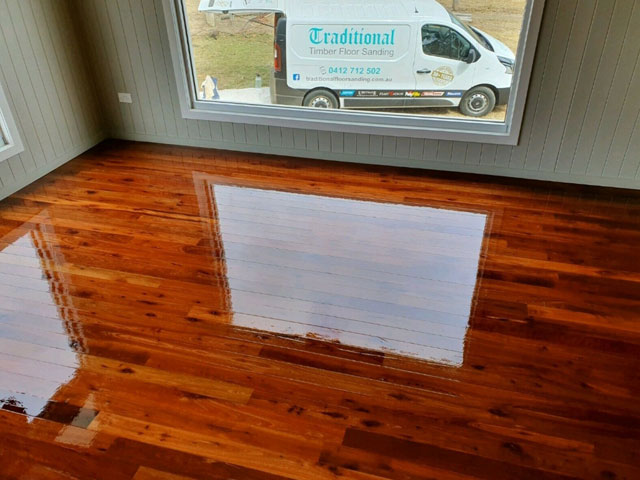 polished timber floor at Springfield